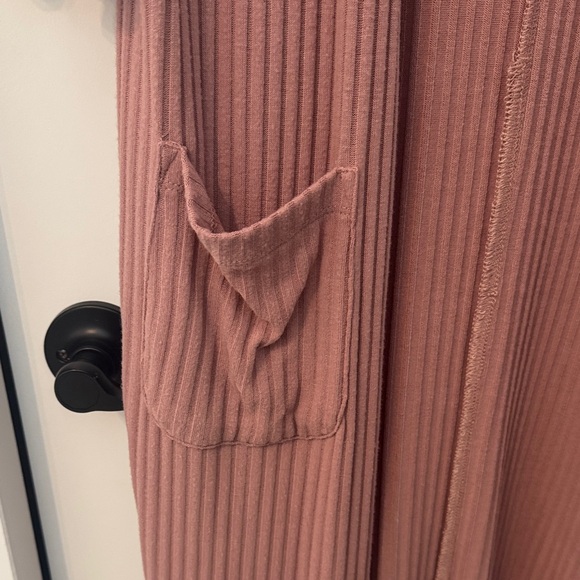 Stars Above Ribbed Knit Robe/Cardigan in Soft Pink - Picture 6 of 6